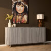 Dressoir Solana Taupe Mangohout 210 cm - Image 1