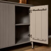 STF-2909_3 Dressoir Solana Taupe Mangohout 210 cm - Image 4