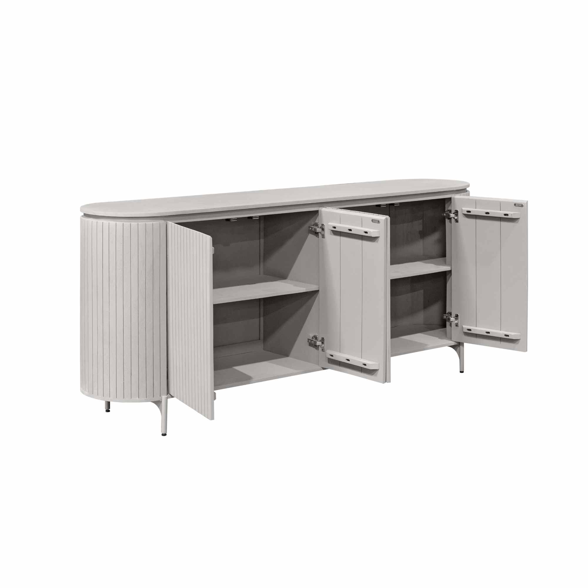 STF-2909_8 Dressoir Solana Taupe Mangohout 210 cm - Image 9