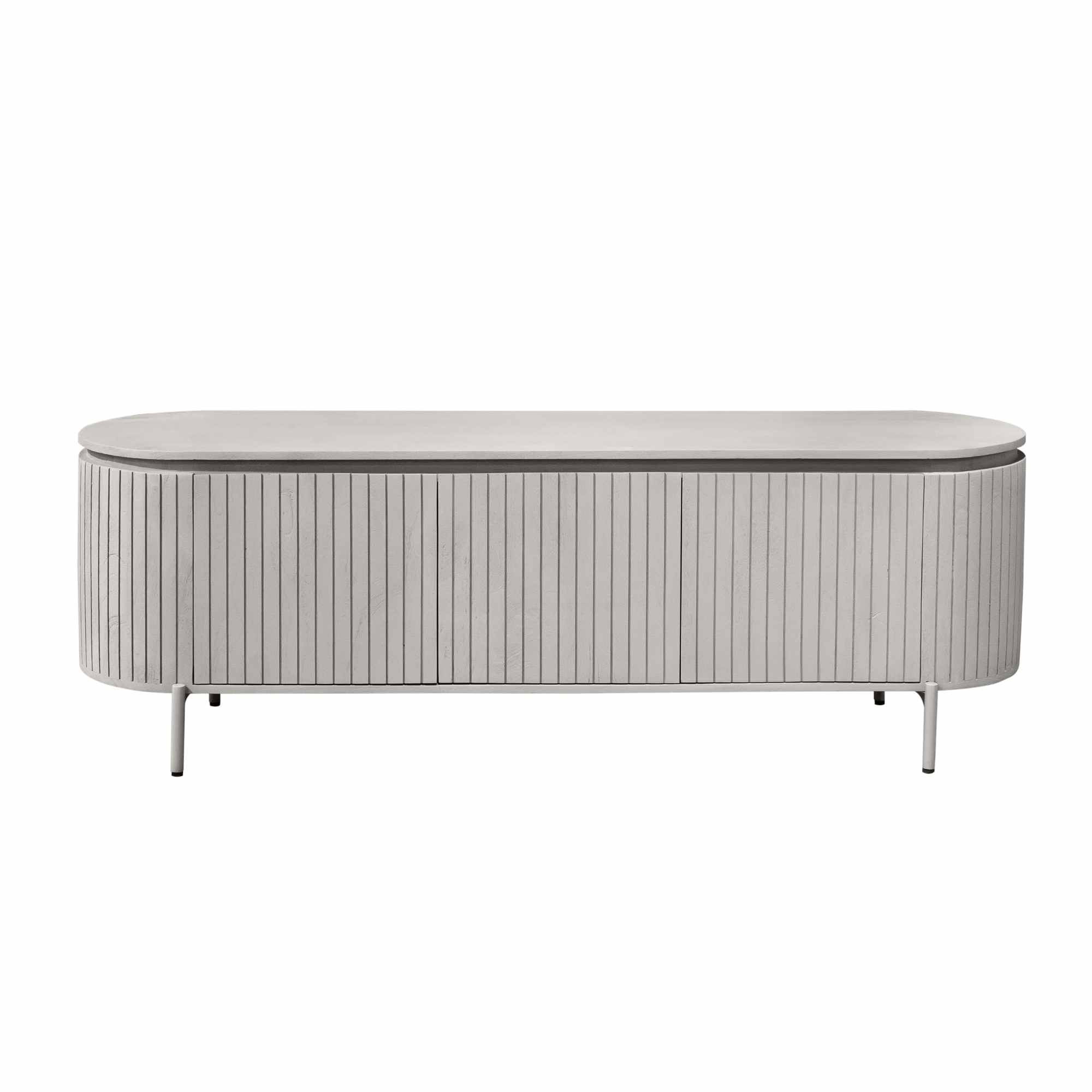 STF-2910_4 Tv meubel Solana Taupe Mangohout 165 cm - Image 5