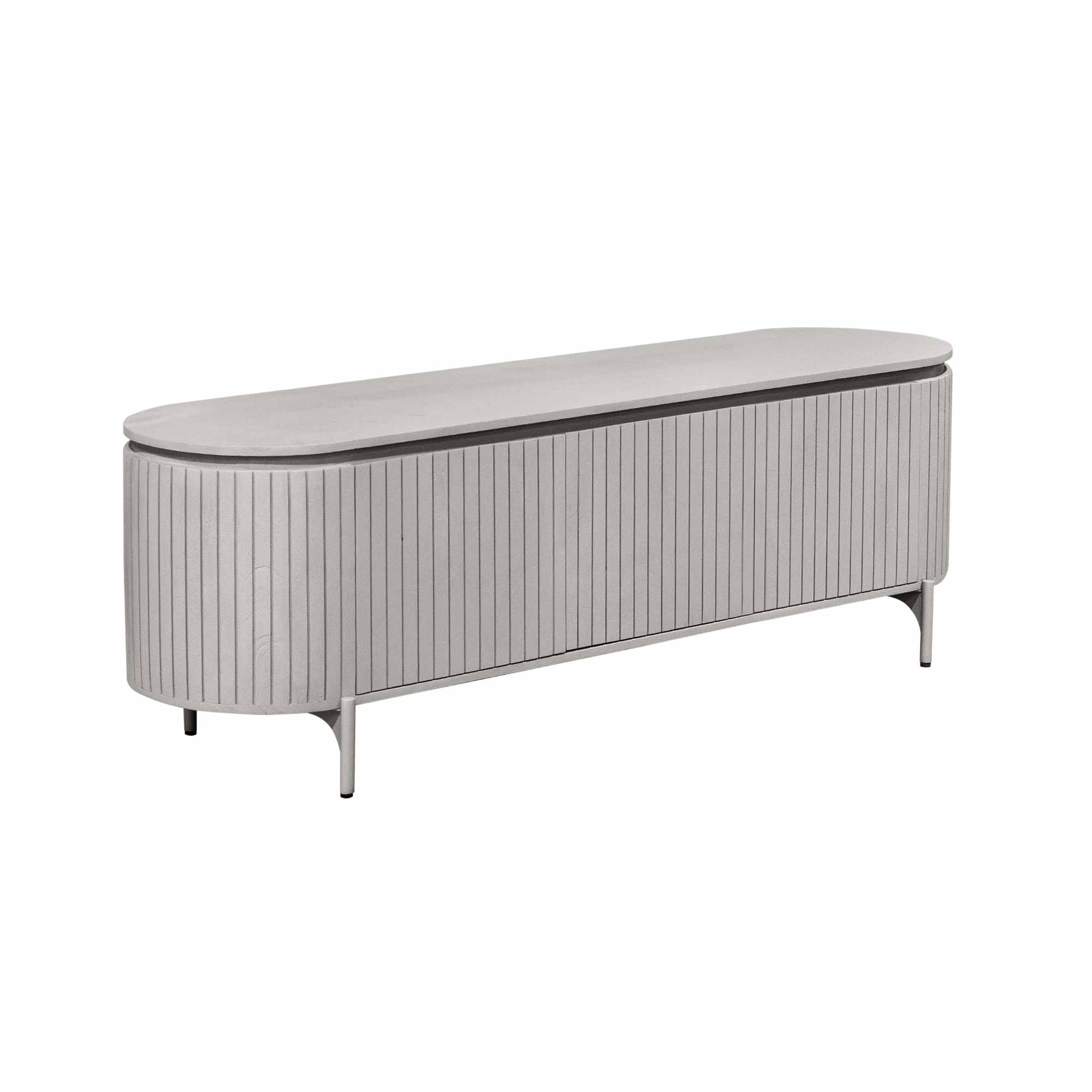 STF-2910_5 Tv meubel Solana Taupe Mangohout 165 cm - Image 6