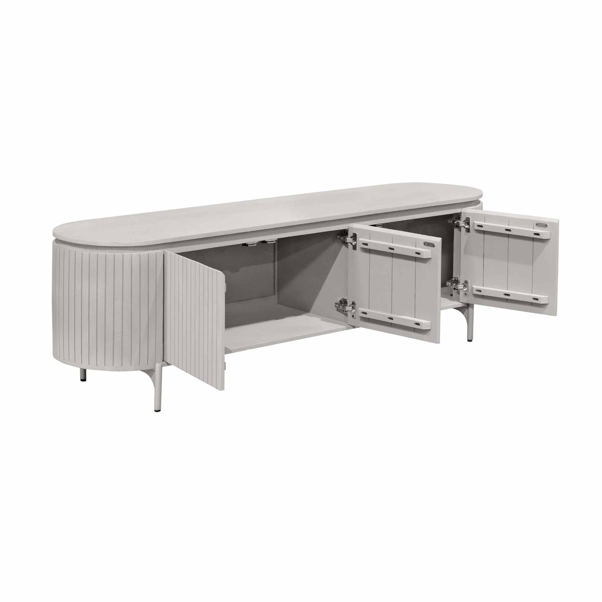 STF-2910_6 Tv meubel Solana Taupe Mangohout 165 cm - Image 7