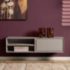 STF-1621_0 Zwevend tv meubel Ambiance Taupe Mangohout 120 cm - Image 1