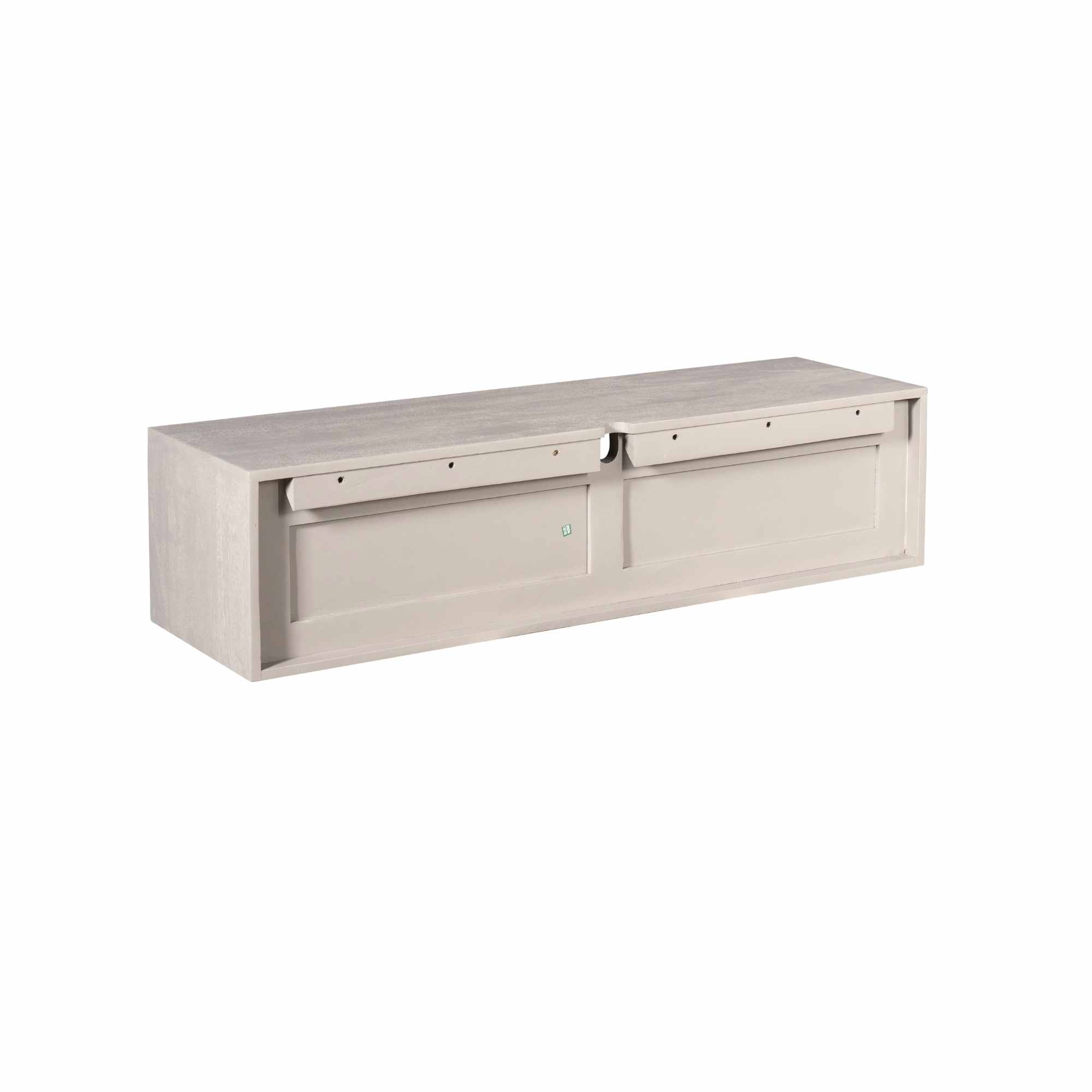 Zwevend tv meubel Ambiance Taupe Mangohout 120 cm - Image 8
