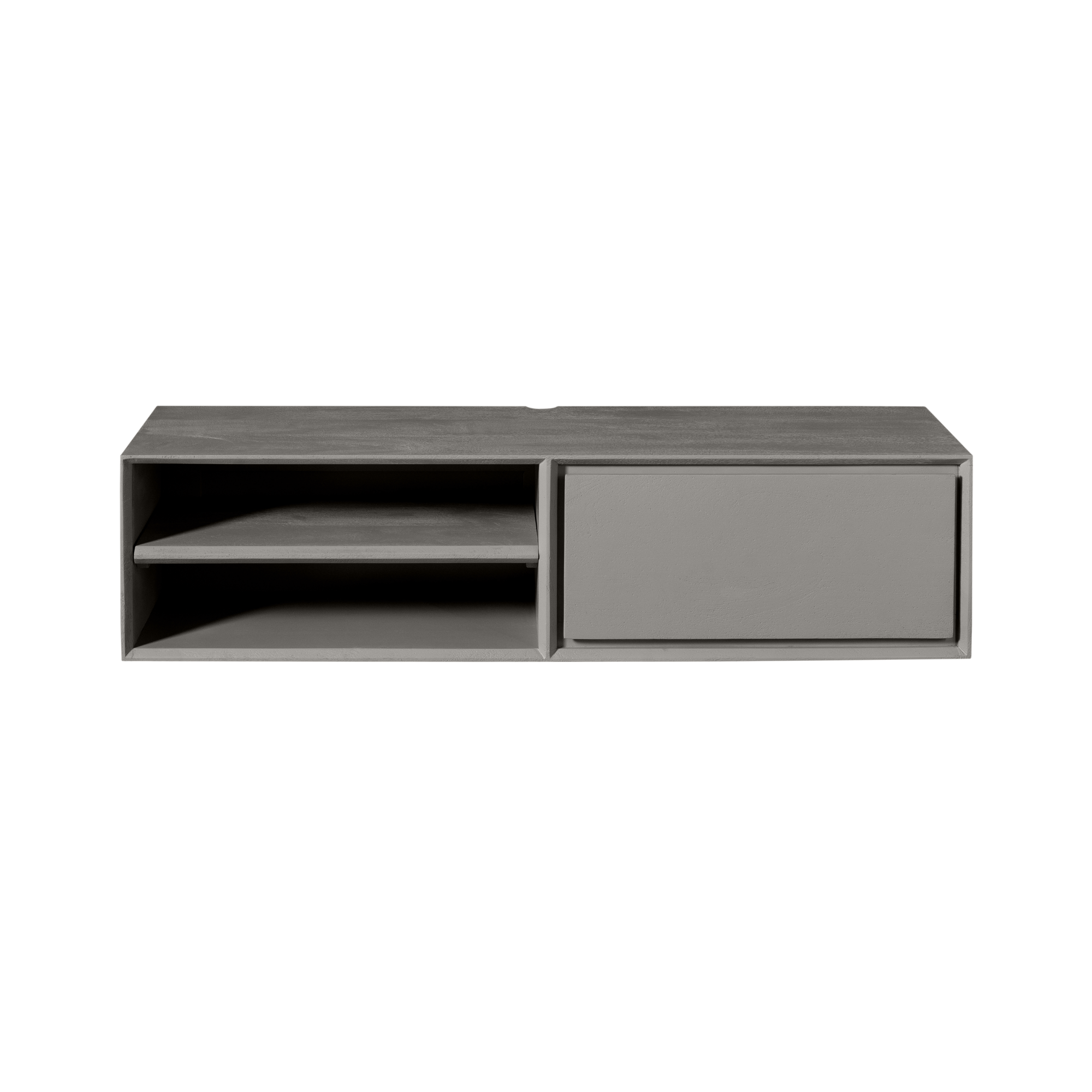 Zwevend tv meubel Ambiance Taupe Mangohout 120 cm - Image 10