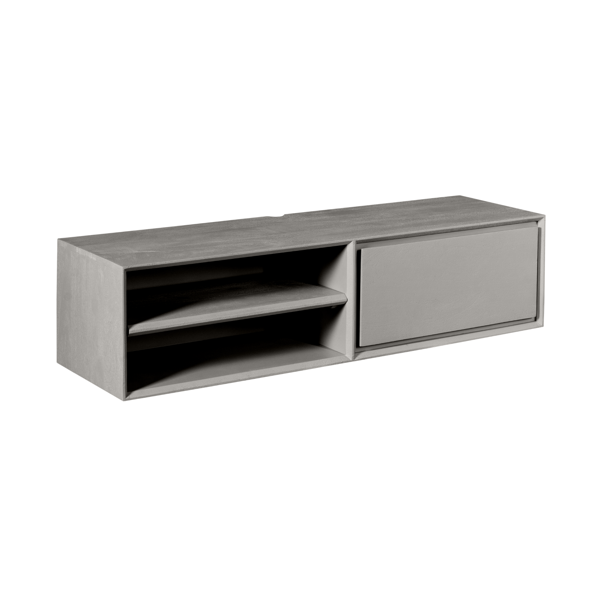 Zwevend tv meubel Ambiance Taupe Mangohout 120 cm - Image 11