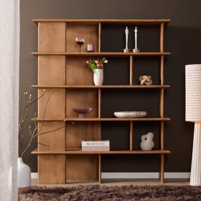 Wandkast Lina Naturel Mangohout 150 cm - Image 1