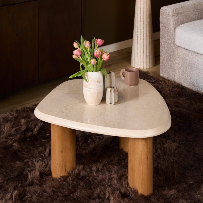Salontafel Nuvé Naturel Botticino marmer 84 cm - Image 1