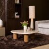 Salontafel Nuvé Naturel Botticino marmer 100 cm - Image 1