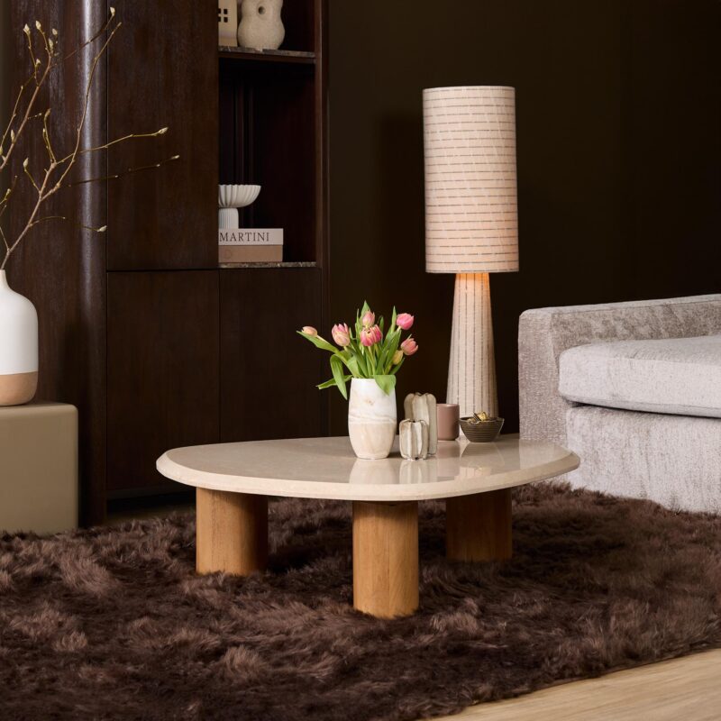 Salontafel Nuvé Naturel Botticino marmer 100 cm - Image 1