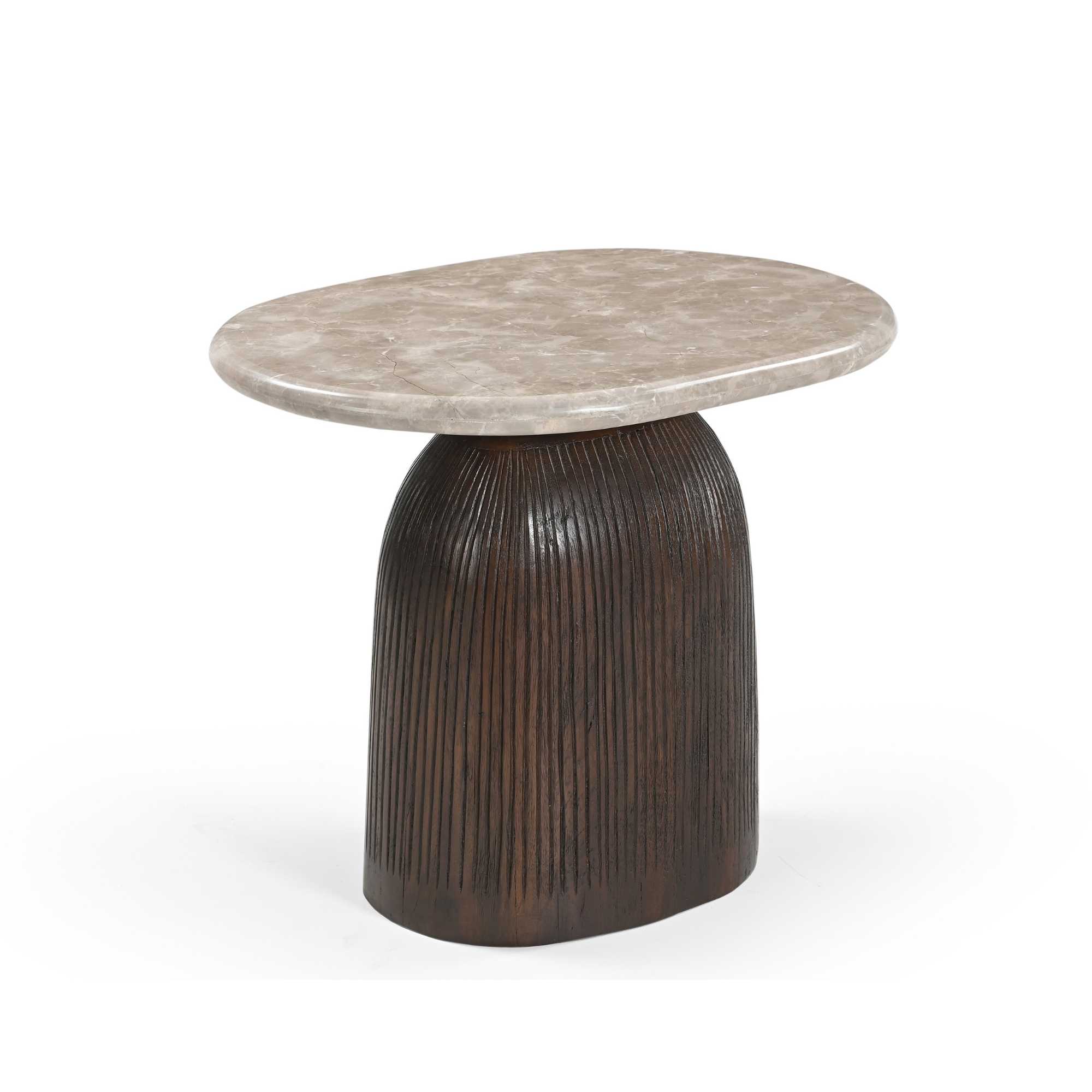 Bijzettafel Noel Bruin Marmer 60 cm - Image 7