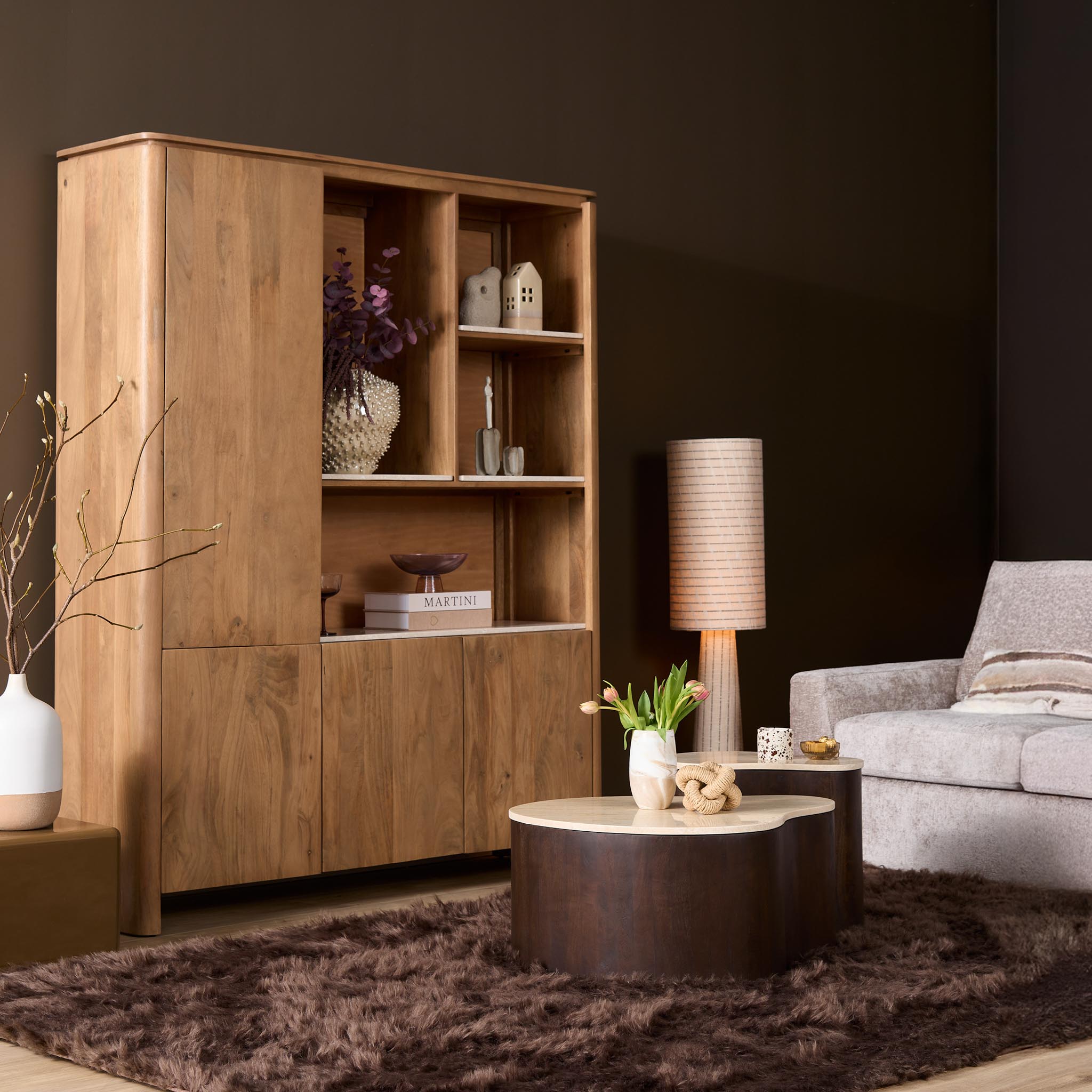 STF-9628_2 Salontafel Nomi Bruin Marmer 84 cm - Image 3
