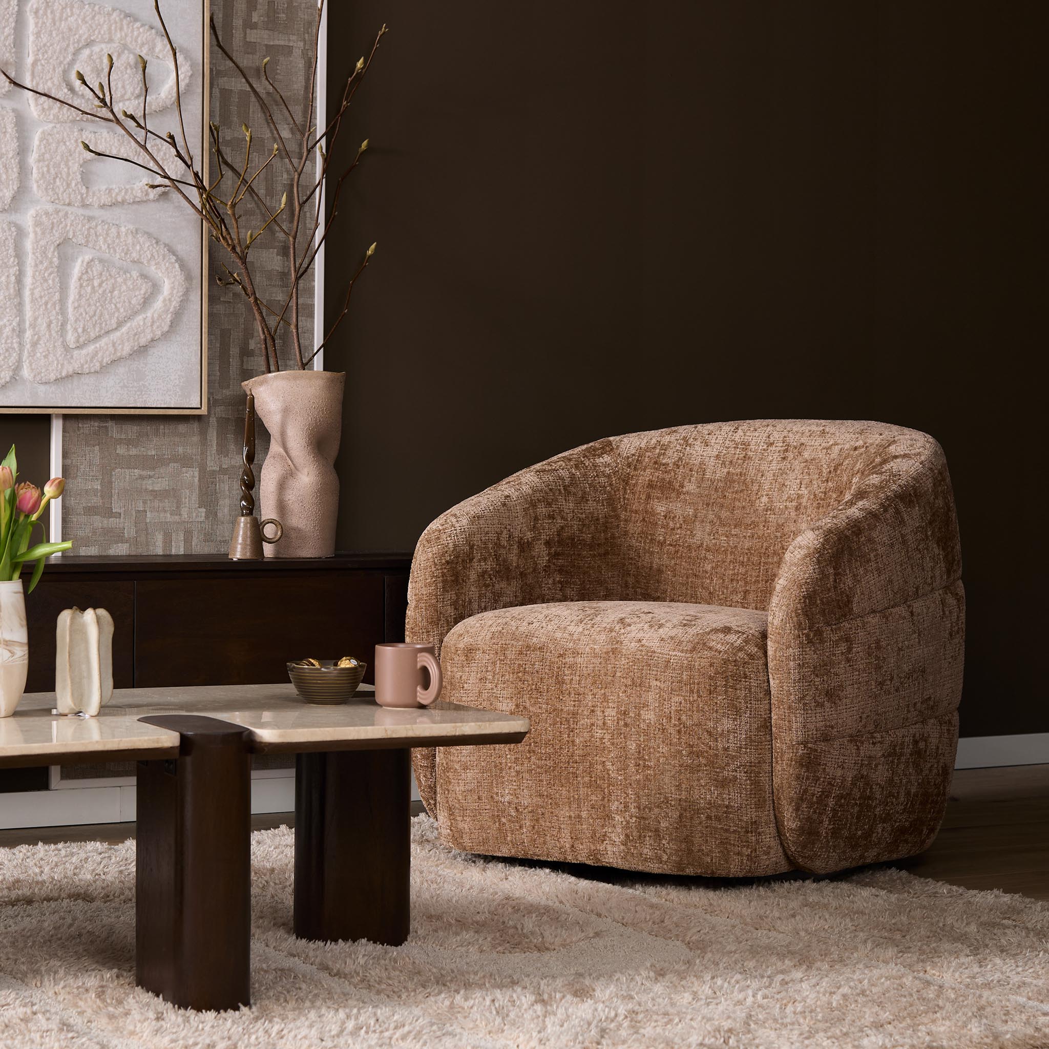 Draaibare Fauteuil Yara Cinnamon - Image 1