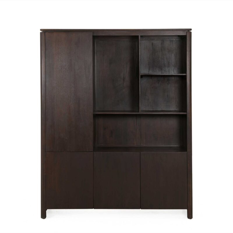 Vakkenkast XL Dallas Bruin Mangohout 160 cm - Image 1