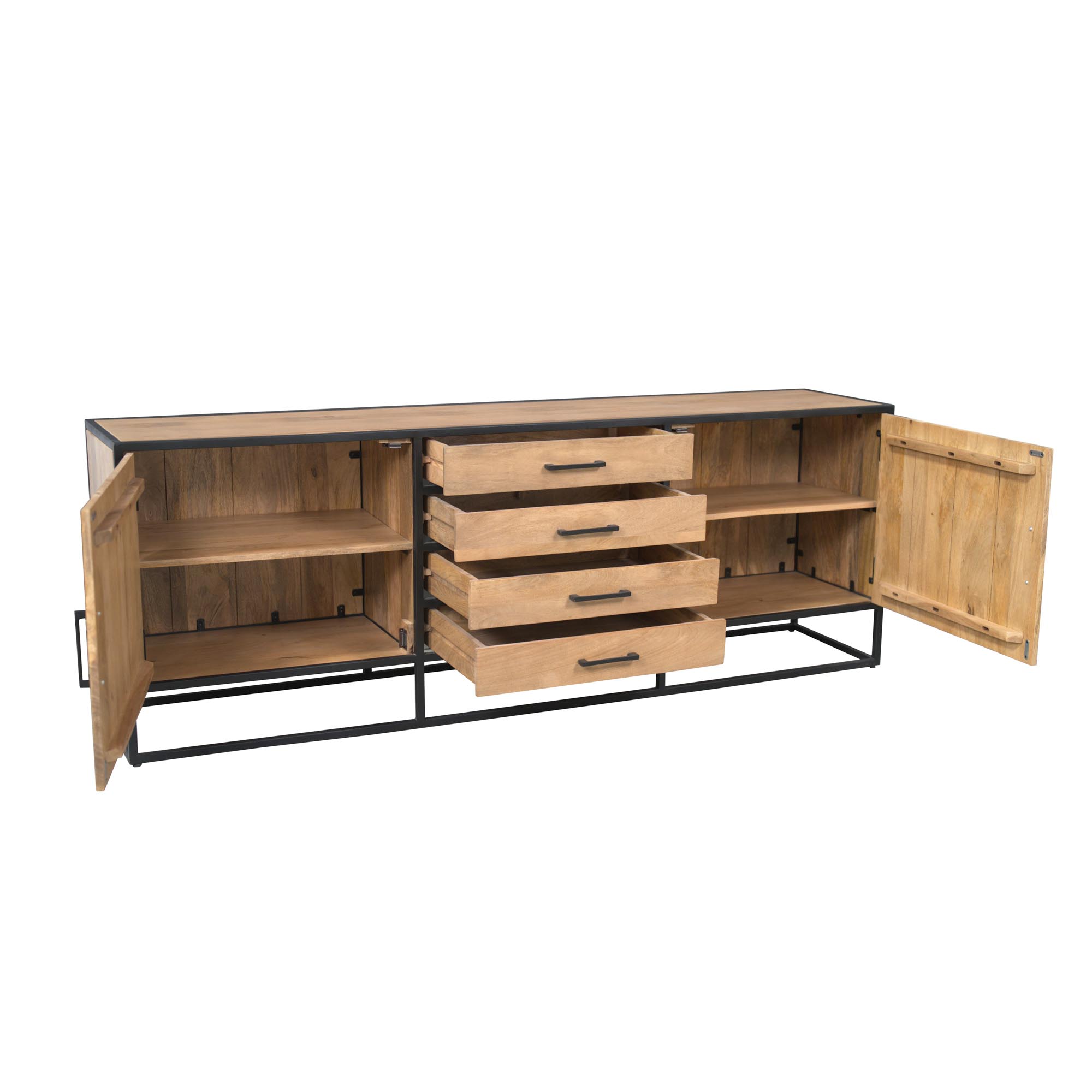 Dressoir Dakota Naturel Mangohout 210 cm - Image 4