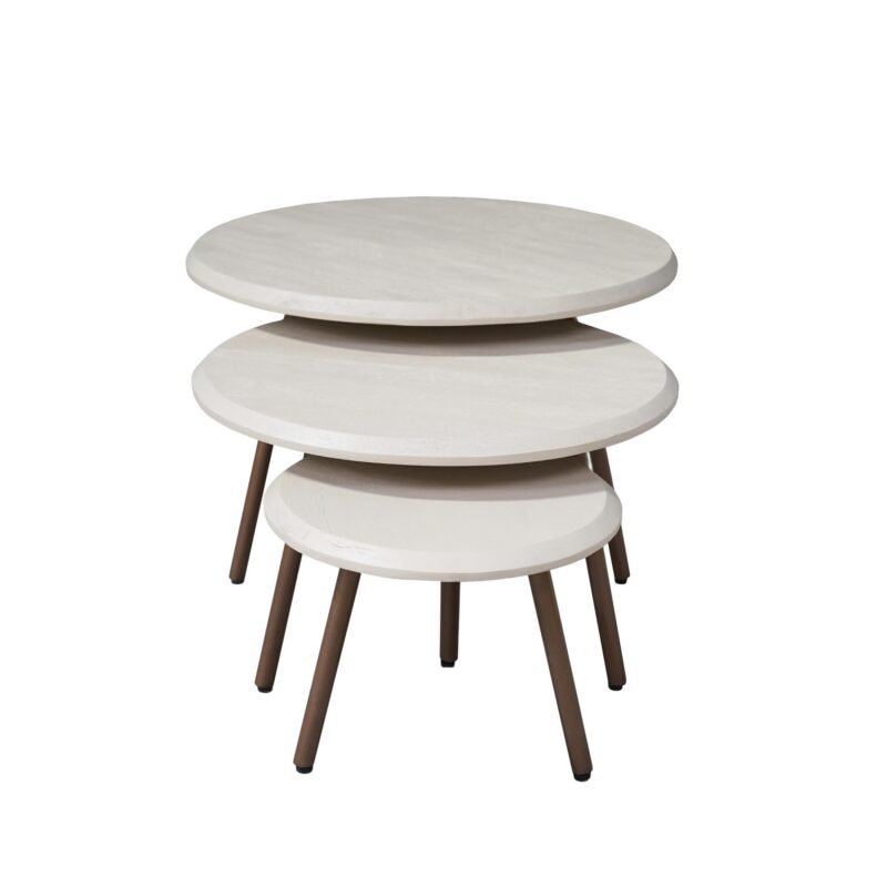 Ronde salontafelset Ohio Zand Mangohout 70 cm - Image 2