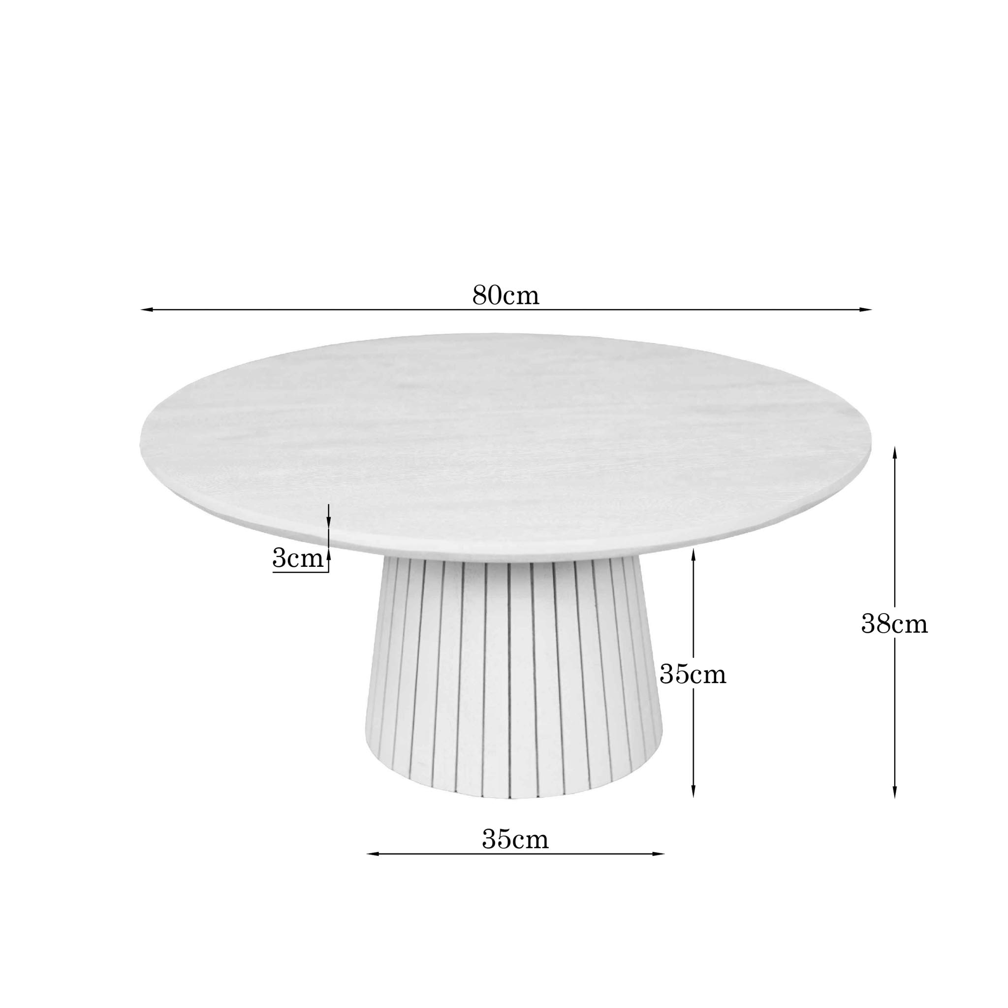 Salontafel Solana Zand Mangohout 80 cm - Image 3
