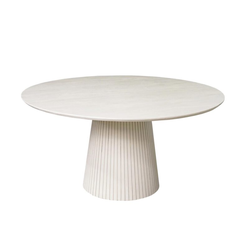 Ronde eettafel Solana Zand Mangohout 130 cm - Image 1
