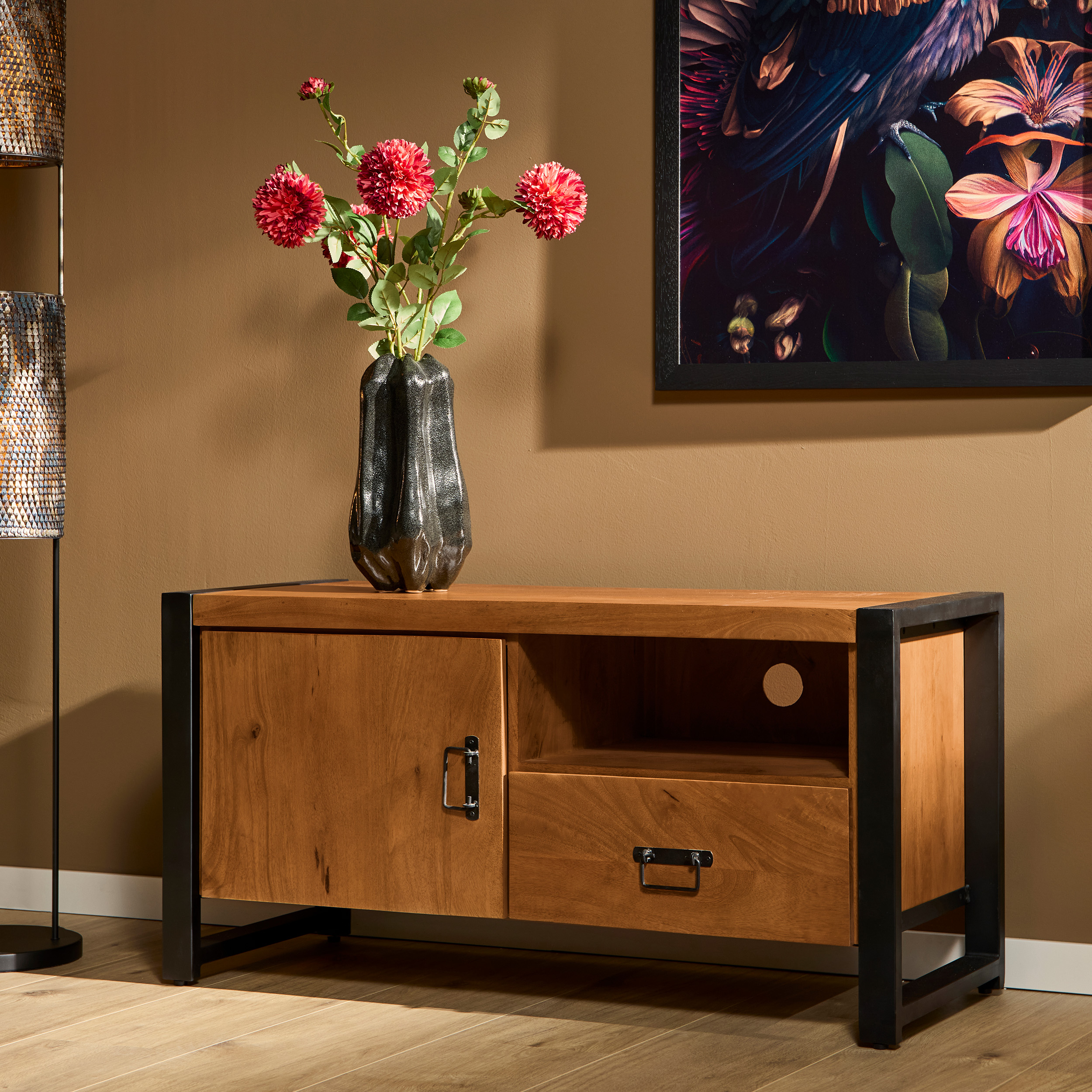 Tv meubel Boaz | 110 cm | met deur en open vak - Image 1