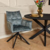 STF-9903_0 Draaibare eetkamerstoel Dani Blauw Velvet - Image 1