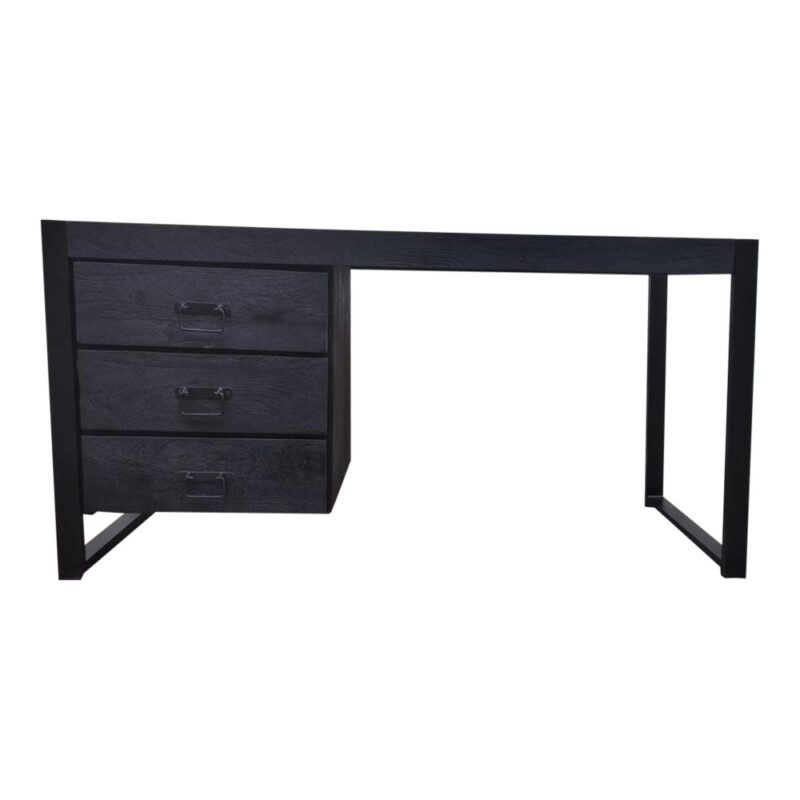 Bureau Boaz Zwart Mangohout 145 cm - Image 4