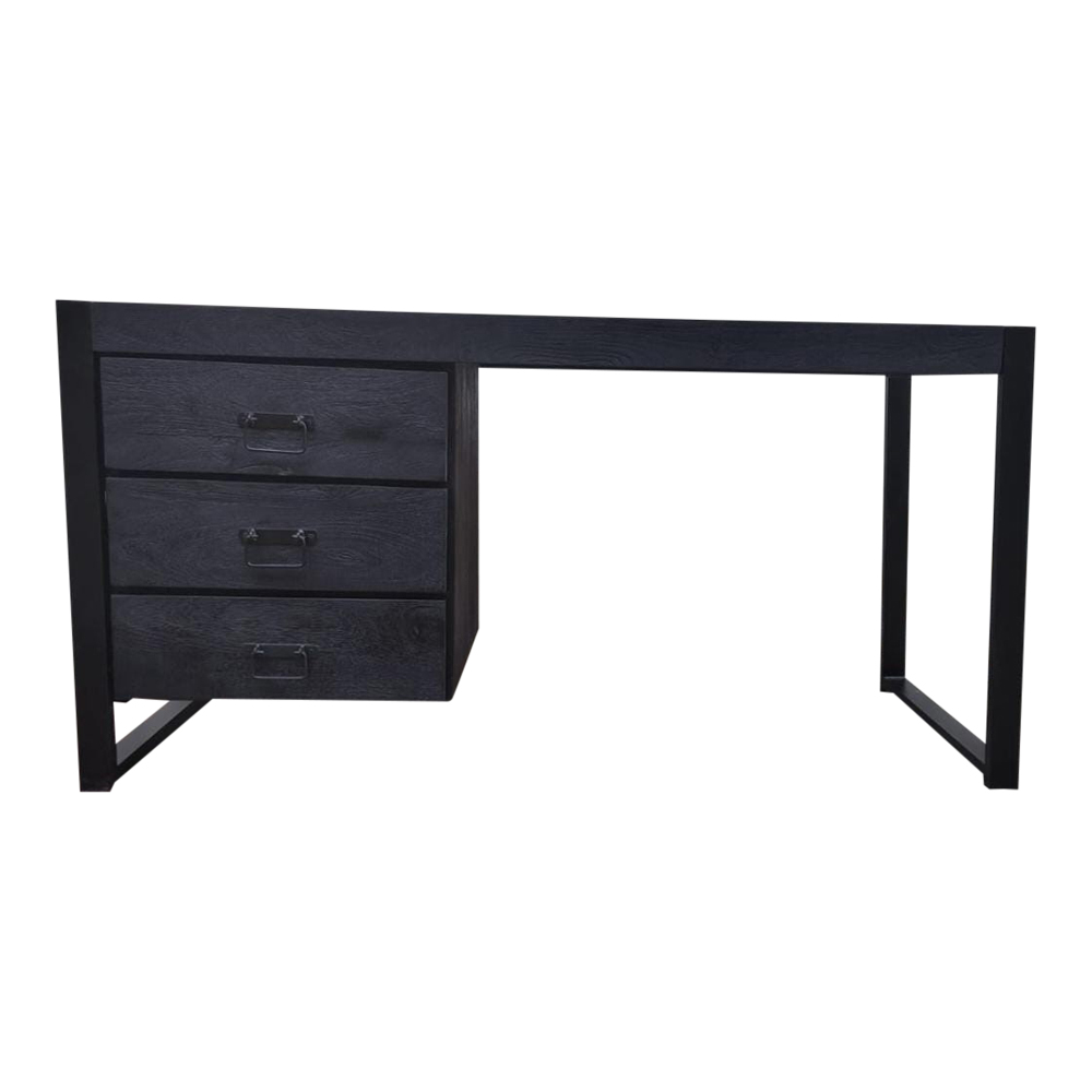 Bureau Boaz Zwart Mangohout 145 cm - Image 4