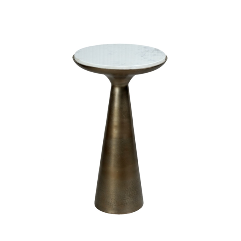 Bijzettafel Essy Wit Marmer/metaal 38 cm - Image 3