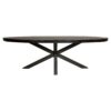 STF-536_3 Ovale eettafel Denver Zwart Mangohout 160 cm - Image 4