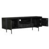 STF-1501_4 Tv meubel Brandy Zwart Mangohout 150 cm - Image 5