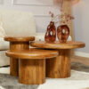 Salontafel set Maya Naturel Mangohout 70 cm - Image 1