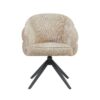 STF-9892_4 Draaibare eetkamerstoel Bella Beige Poot Zwart - Image 5
