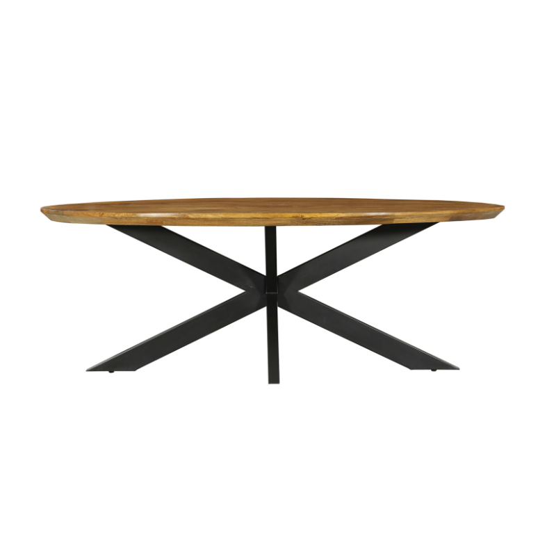 STF-13544_6 Ovale eettafel Brandy Naturel Mangohout 240 cm - Image 7