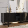 STF-5751_3 Tv meubel Madison Zwart Mangohout 165 cm - Image 4
