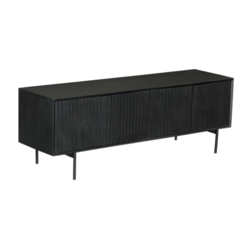 Tv meubel Madison Zwart Mangohout 165 cm - Image 8