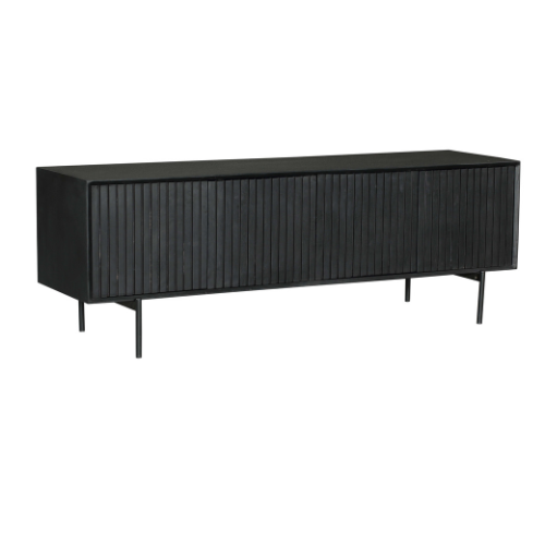 Tv meubel Madison Zwart Mangohout 165 cm - Image 9