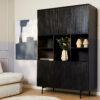 Vakkenkast Madison XXL Zwart Mangohout 135 cm - Image 1