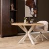 Ronde eettafel Ferris Naturel Poot Zand Eikenhout 110 cm - Image 1