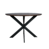 Ronde eettafel Madison Walnoot Poot Zwart Mangohout 150 cm - Image 1