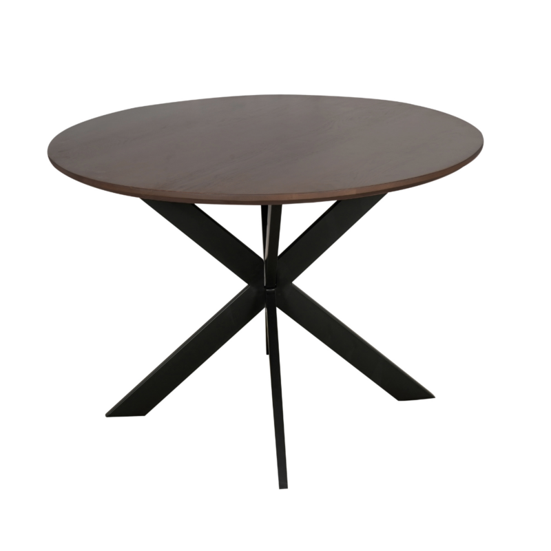 Ronde eettafel Madison Walnoot Poot Zwart Mangohout 150 cm - Image 2