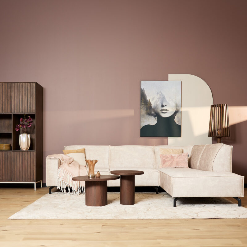 MySofa Floris Hoekbank Velvet Beige 2,5 zits+Divan Rechts - Image 2