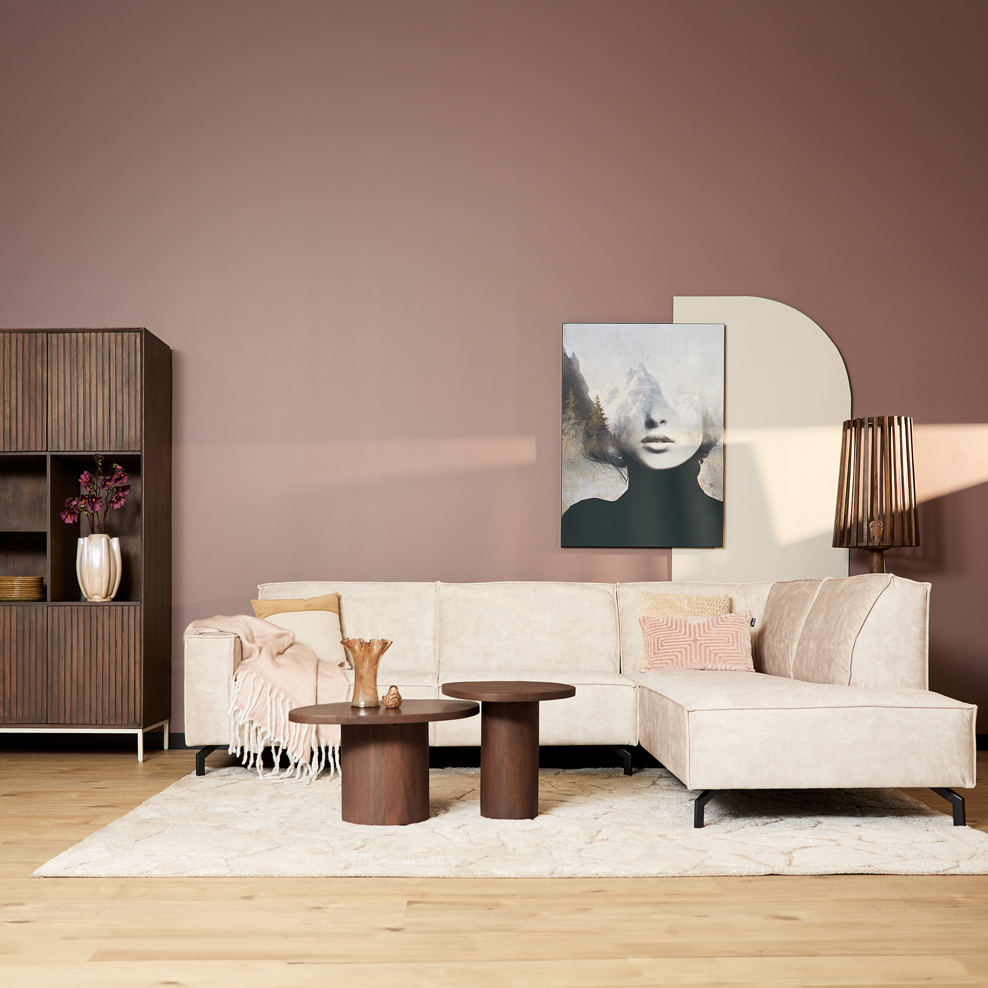 MySofa Floris Hoekbank Velvet Beige 2,5 zits+Divan Rechts - Image 2