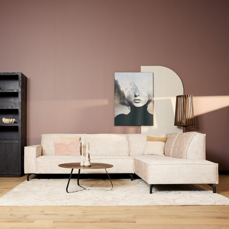 MySofa Floris Hoekbank Velvet Beige 2,5 zits+Divan Rechts - Image 4