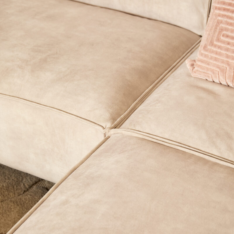 MySofa Floris Hoekbank Velvet Beige 2,5 zits+Divan Rechts - Image 5