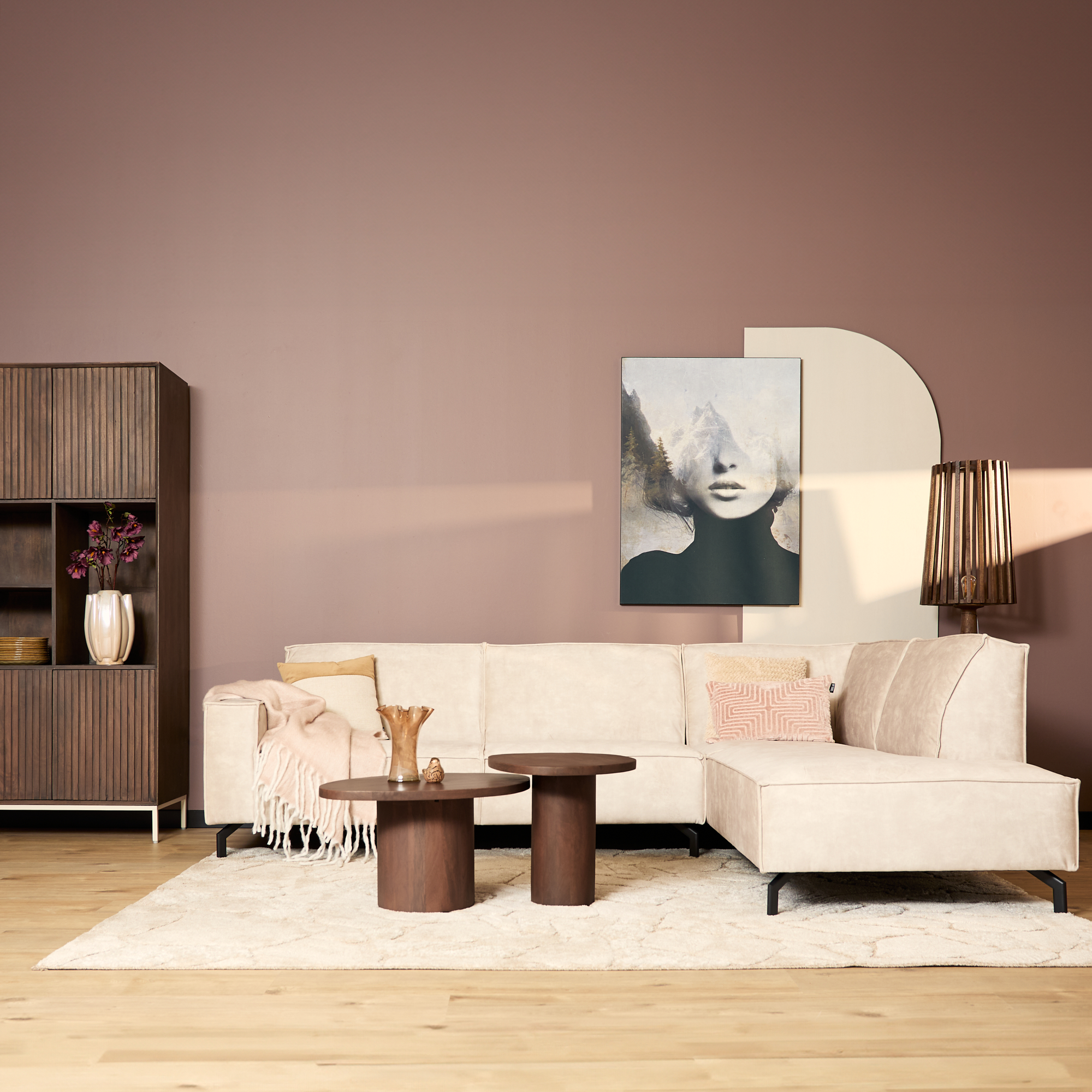 MySofa Floris Hoekbank Velvet Beige 2,5 zits+Divan Rechts - Image 9