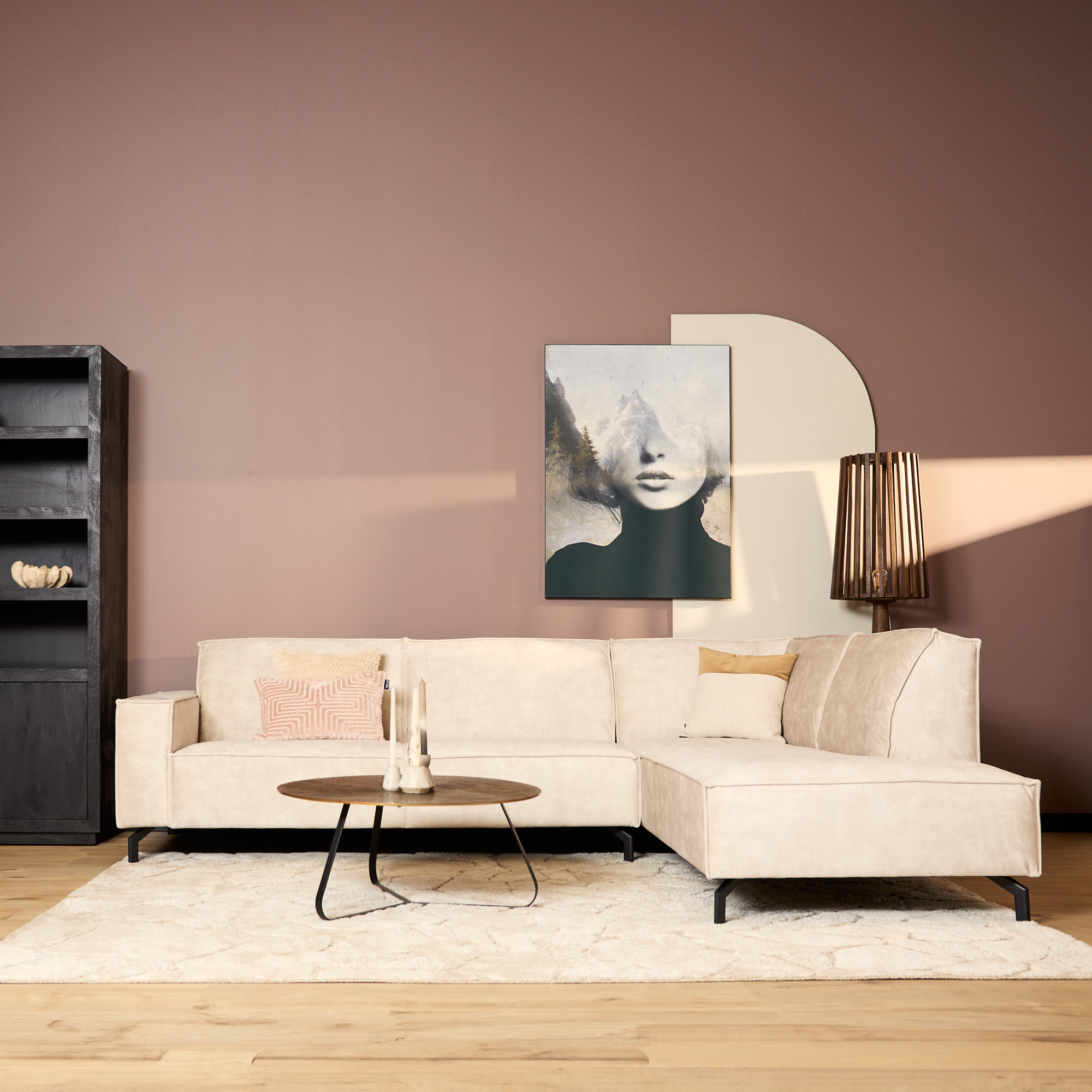 MySofa Floris Hoekbank Velvet Beige 2,5 zits+Divan Rechts - Image 10