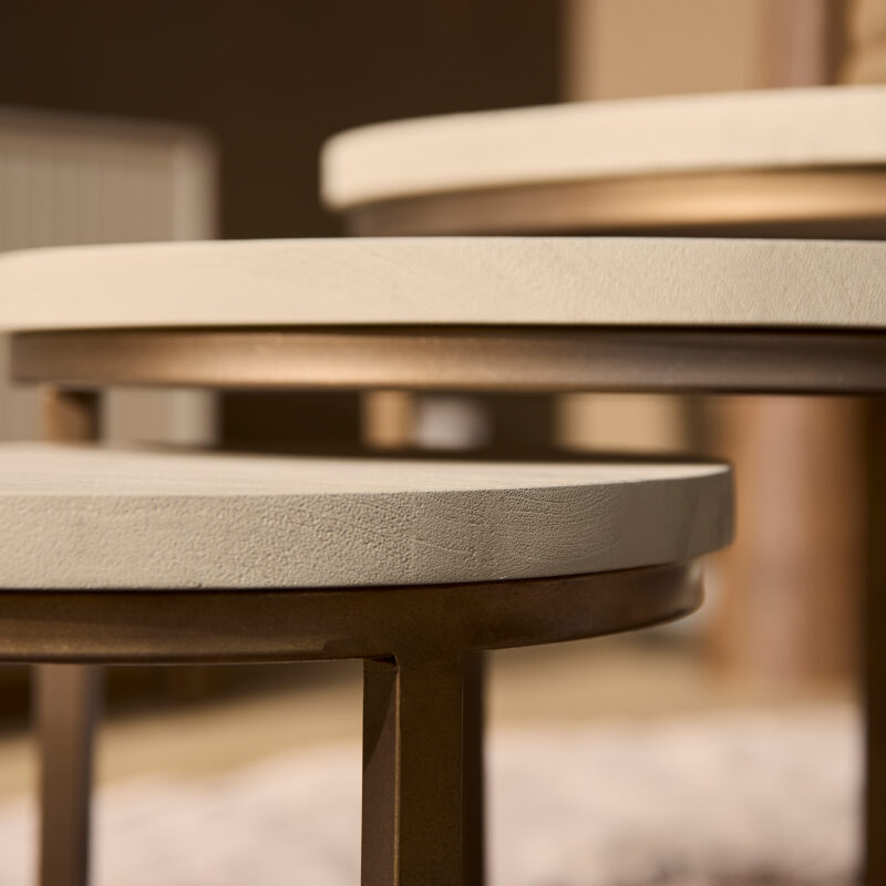 Salontafel set Madison Zand Mangohout 70 cm - Image 3