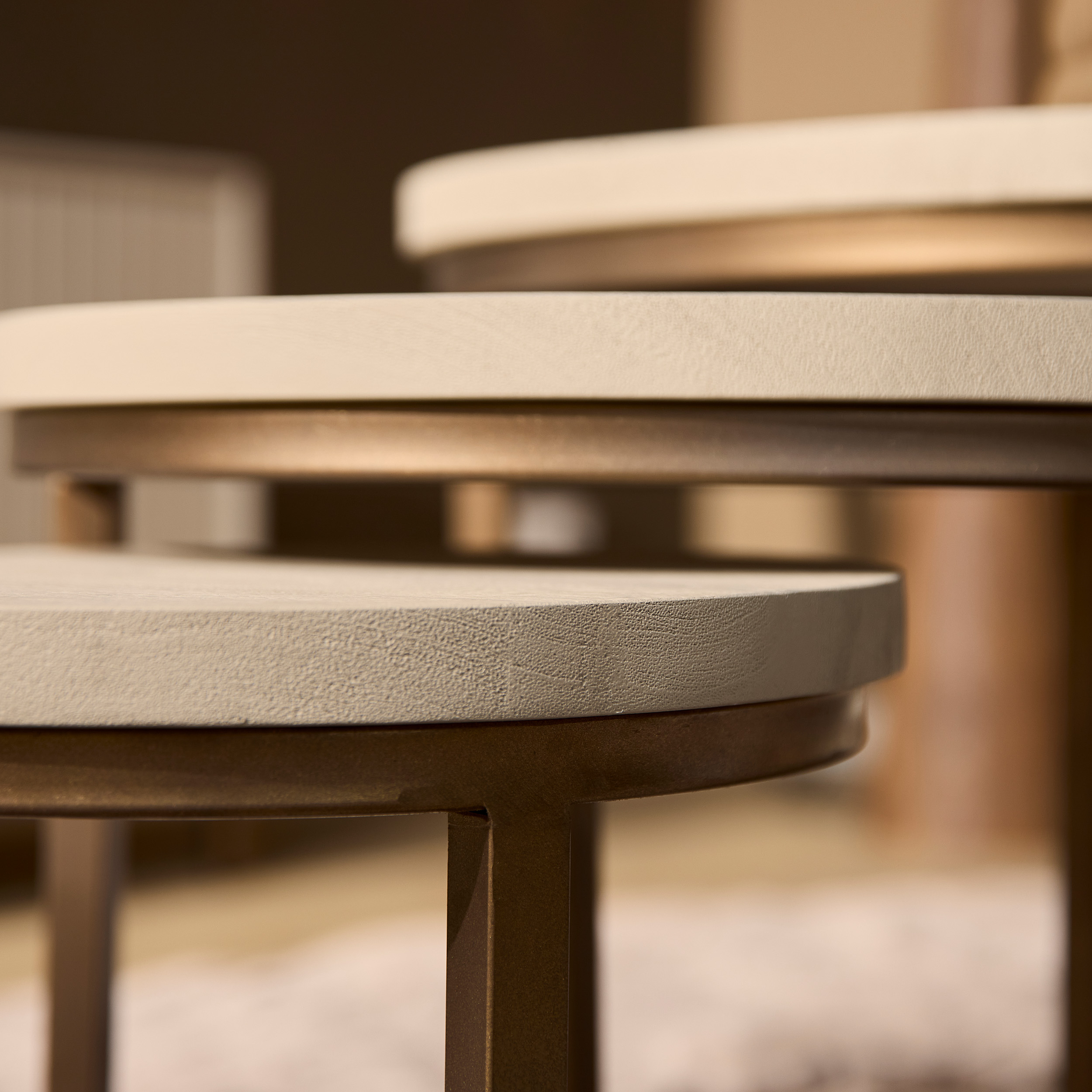 Salontafel set Madison Zand Mangohout 70 cm - Image 3