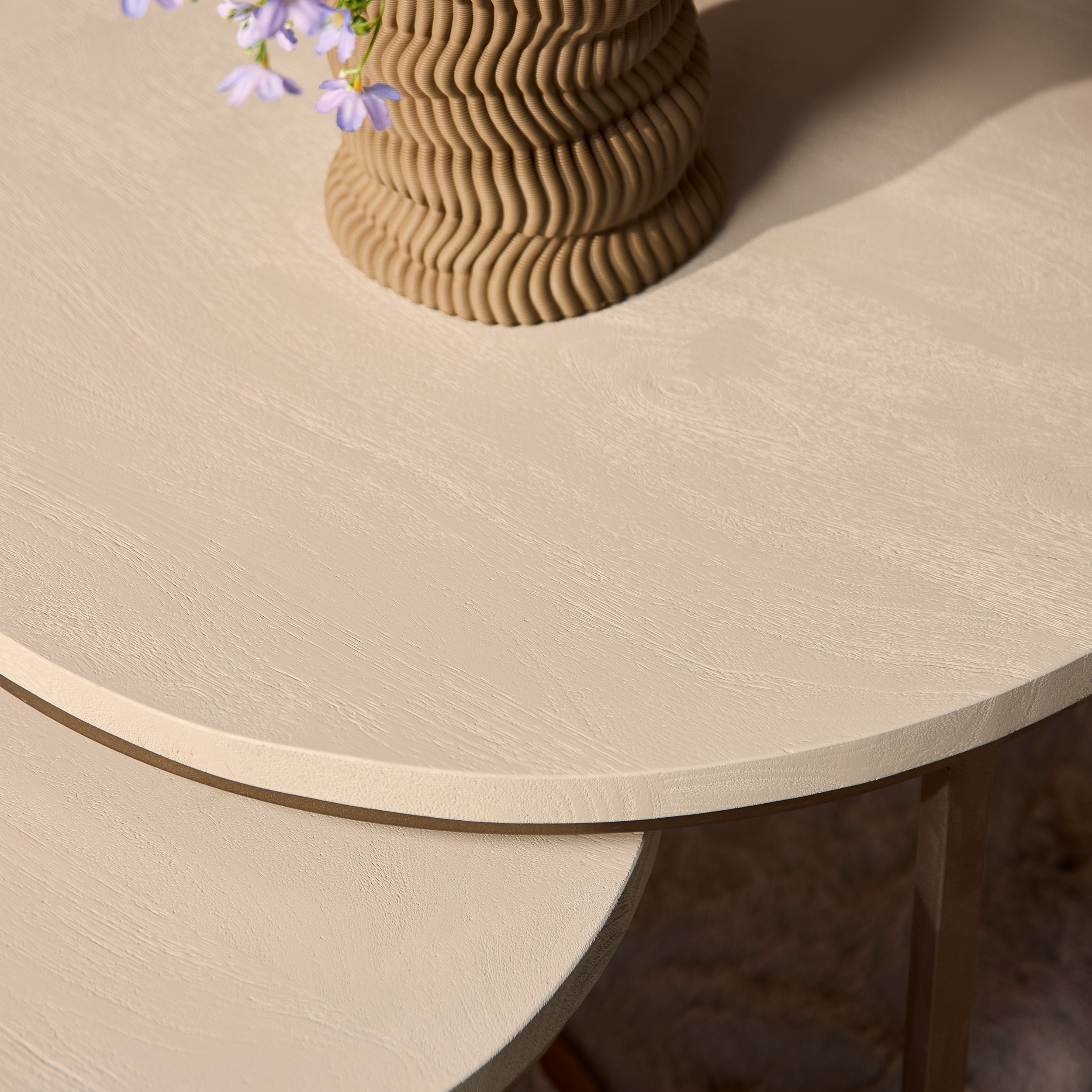 Salontafel set Madison Zand Mangohout 70 cm - Image 4