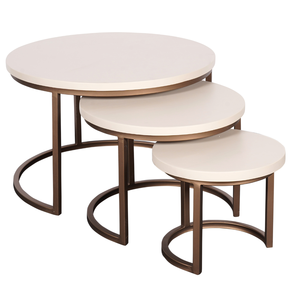 Salontafel set Madison Zand Mangohout 70 cm - Image 5