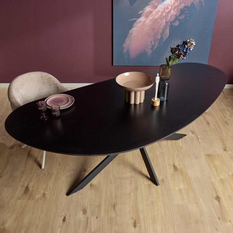 Organische eettafel Cloud Zwart Eikenhout 240 cm - Image 2